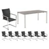 OUTLIV. Kreta Gartenmöbelset 9-tlg.+Tisch 160/217/267x91 Cm Silber/Coal