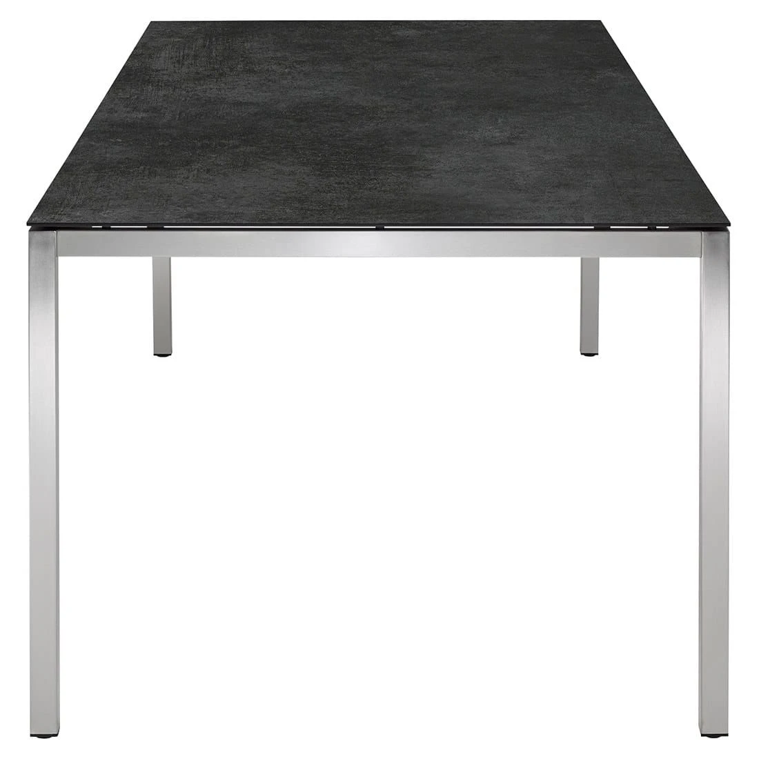 OUTLIV. Kreta Gartentisch Edelstahl/Keramik Silber/Concrete Coal