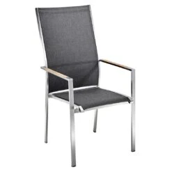 OUTLIV. Kreta Hochlehner Edelstahl/Textilene Silber/Coal