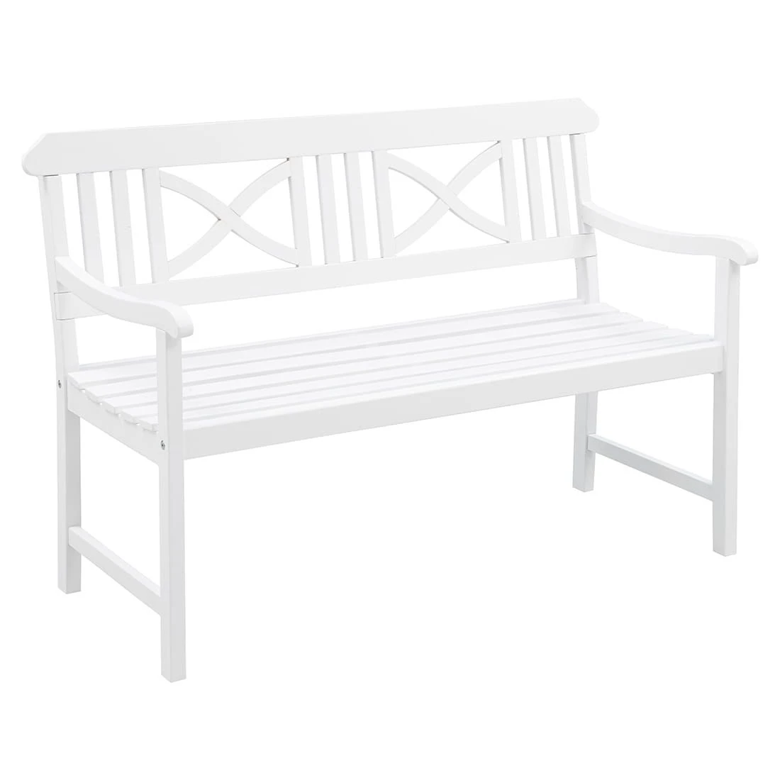 OUTLIV. Landhaus Gartenbank Akazie Weiß