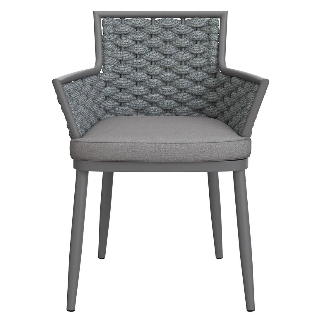 OUTLIV. Leon Diningsessel Aluminium/Rope/Olefin Anthrazit/Anthrazit-Blau-Meliert