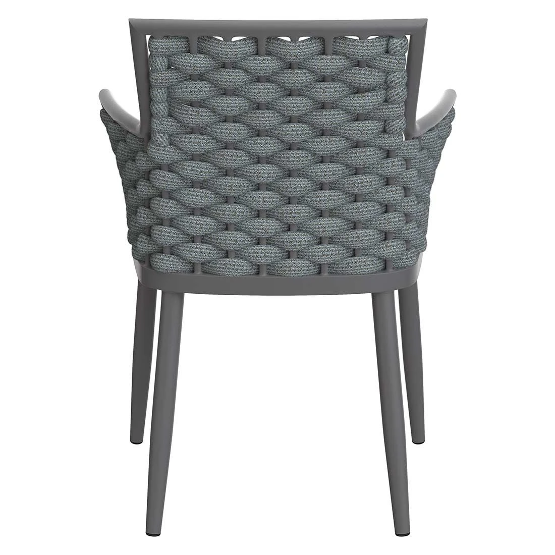 OUTLIV. Leon Diningsessel Aluminium/Rope/Olefin Anthrazit/Anthrazit-Blau-Meliert