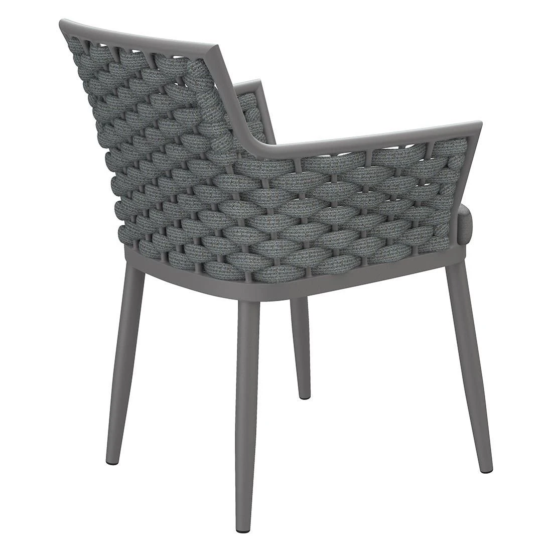 OUTLIV. Leon Diningsessel Aluminium/Rope/Olefin Anthrazit/Anthrazit-Blau-Meliert