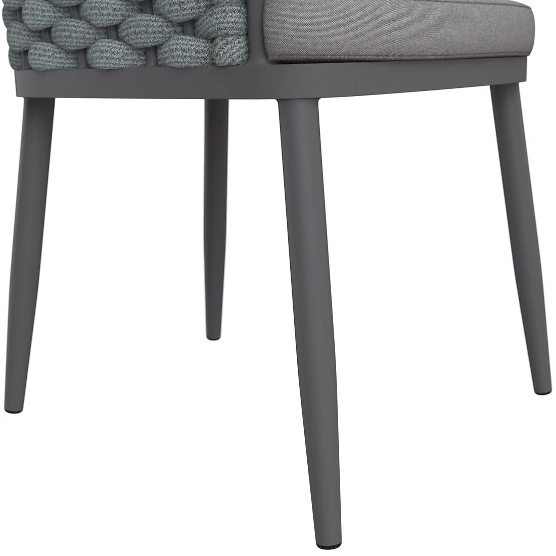 OUTLIV. Leon Diningsessel Aluminium/Rope/Olefin Anthrazit/Anthrazit-Blau-Meliert