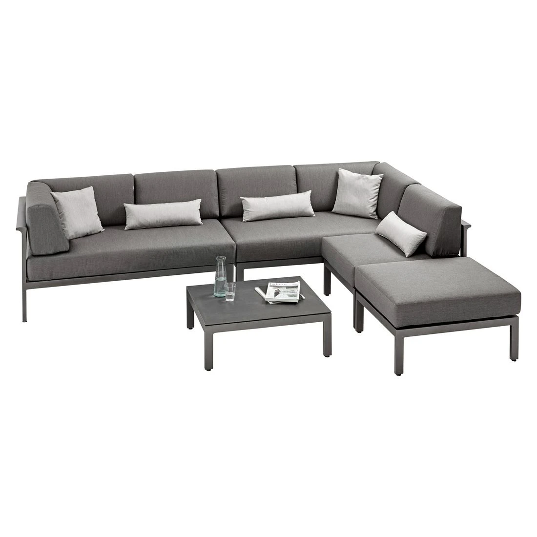 OUTLIV. Leonie Ecklounge 5-tlg. Aluminium/Polyacryl Anthrazit