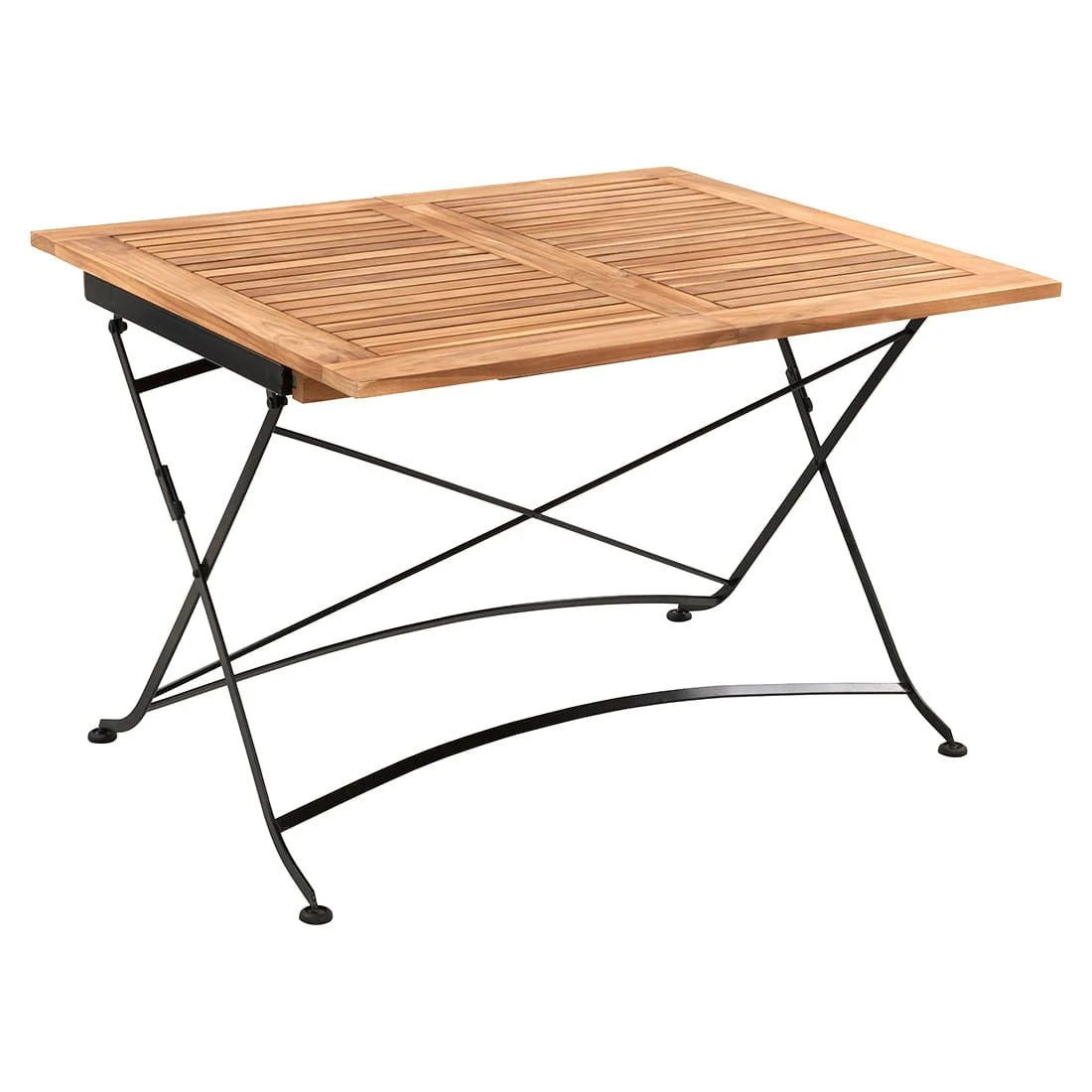 OUTLIV. Lindau Klapptisch 110/150x90x75 cm Stahl/Teak Dunkelgrau