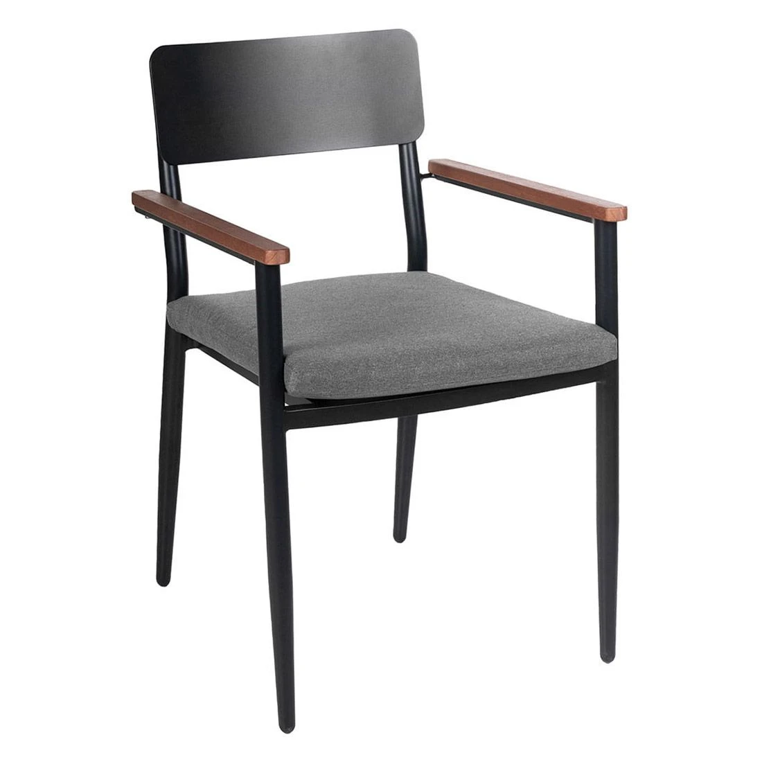 OUTLIV. Lorenzo Stapelstuhl Aluminium/Eukalyptus Anthrazit/Natur