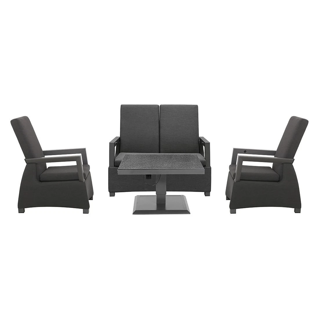 OUTLIV. by Detlef Steves Malaga Loungesessel Aluminium/Sunbrella Anthrazit/Sooty