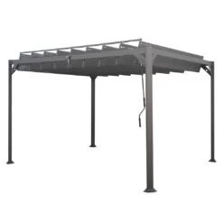 OUTLIV. Maranda Gartenpergola 295x355cm Aluminium/Kunstfaser Dunkelgrau