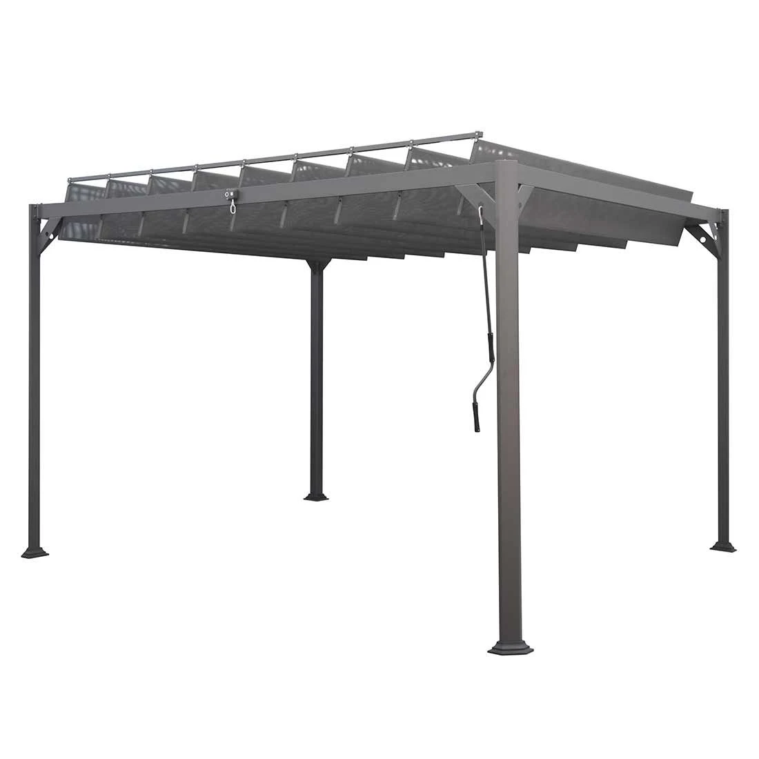 OUTLIV. Maranda Gartenpergola 295x355cm Aluminium/Kunstfaser Dunkelgrau