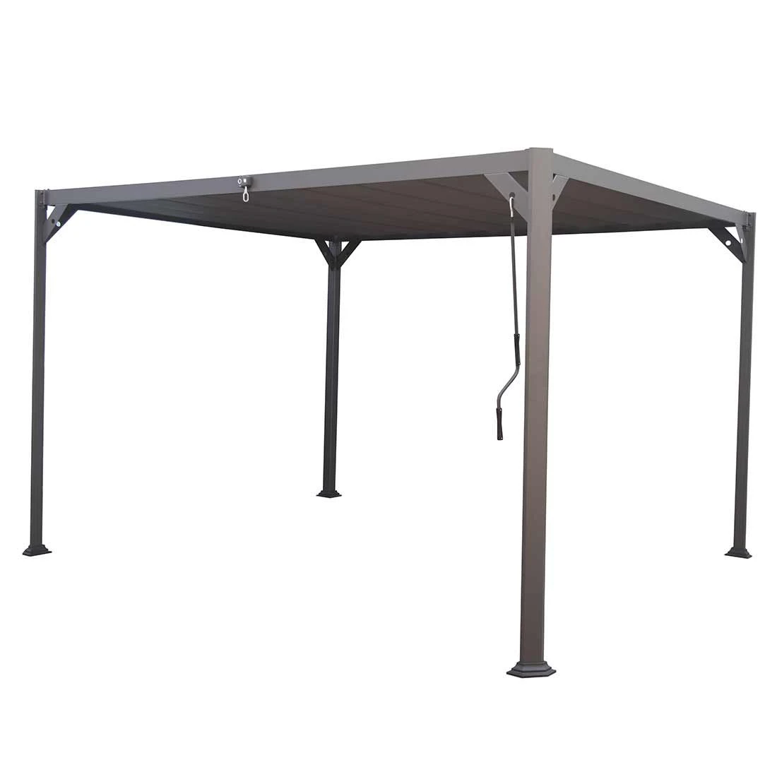 OUTLIV. Maranda Gartenpergola 295x355cm Aluminium/Kunstfaser Dunkelgrau