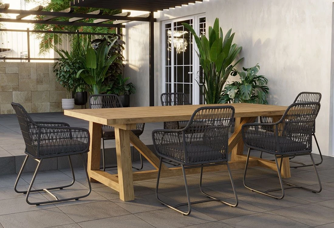 OUTLIV. Marbella Gartentisch 240x110 cm Teak Recycelt