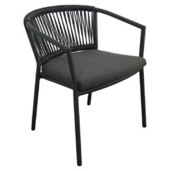 OUTLIV. Mata Gartensessel Aluminium/Rope Anthrazit/Grau