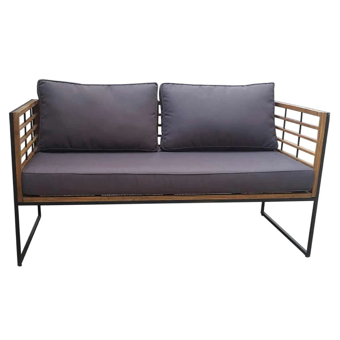 OUTLIV. Maui Loungeset 4-tlg. Stahl/Akazie/Polster Schwarz/Anthrazit