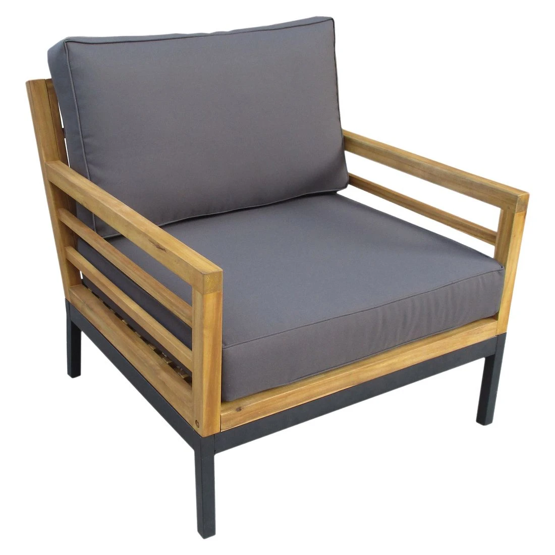 OUTLIV. Merano Loungeset 4-tlg. Akazie/Polyester Anthrazit