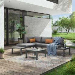 OUTLIV. Morsum Modulare Ecklounge Aluminium/Spunpoly Silber/Grau