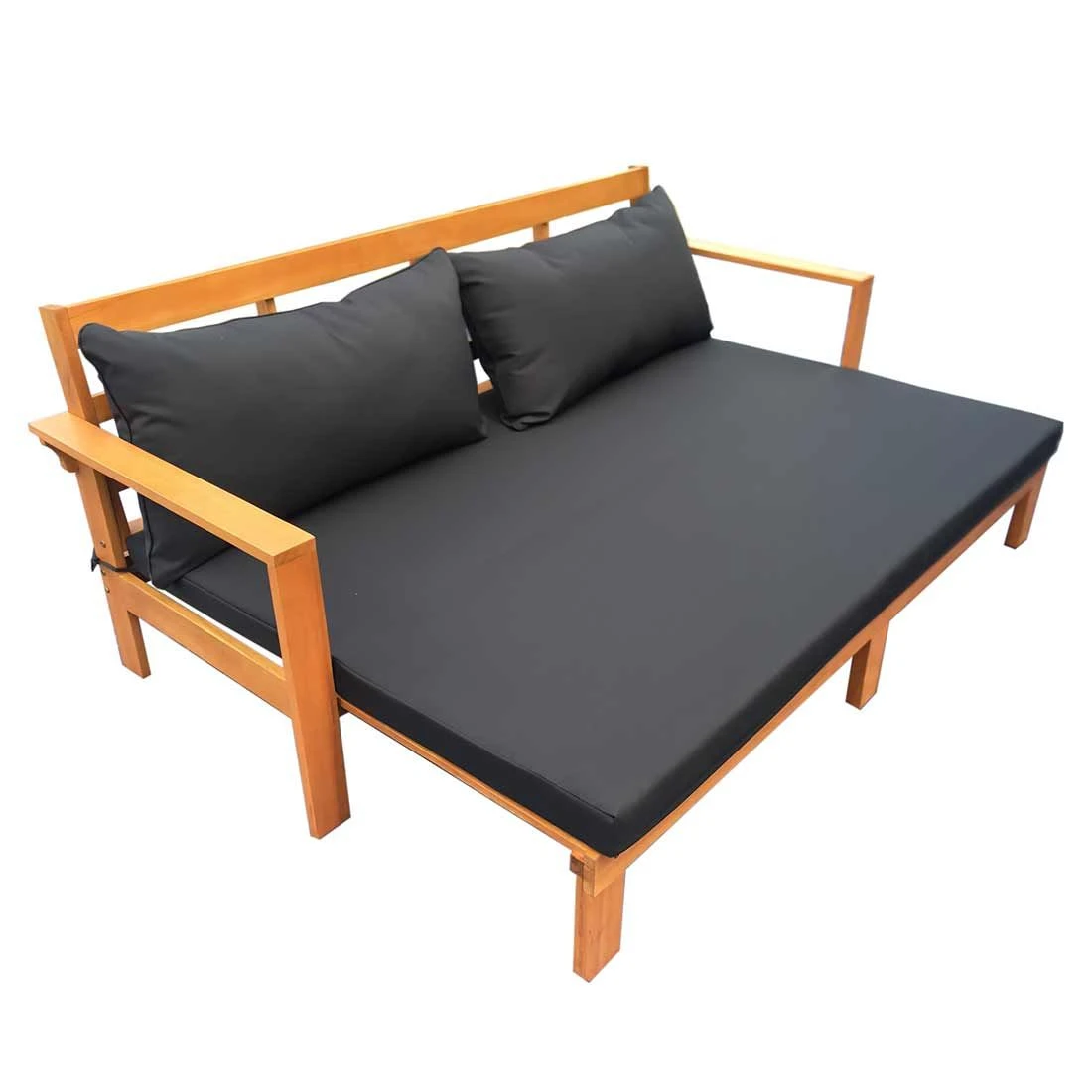 OUTLIV. Nadra Daybed Eukalyptus/Polyester Teak Look/Grau