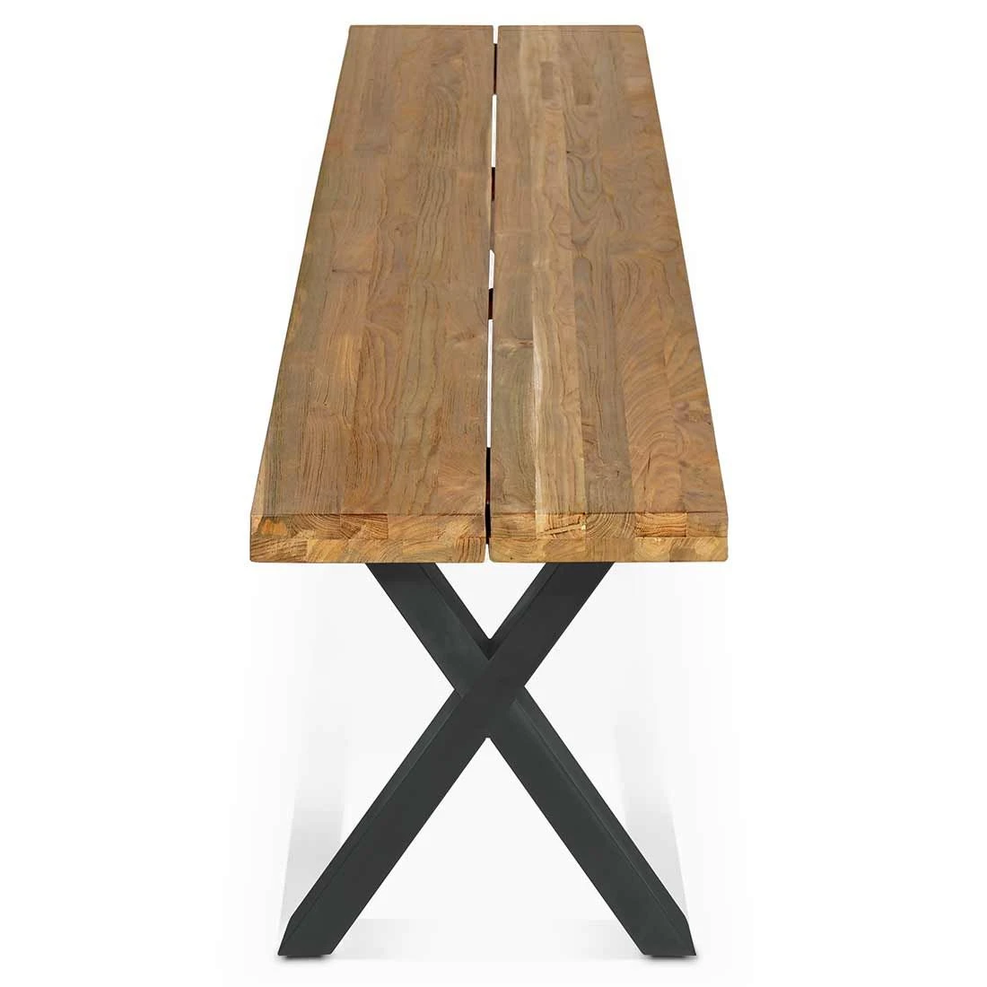 OUTLIV. Hudson Gartenbank Edelstahl/Teak Recycelt Charcoal/Teak Recycelt