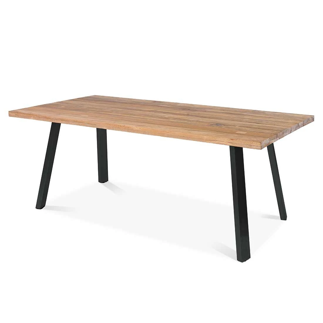 OUTLIV. Ohio Gartenmöbelset 3-tlg. Tisch 200x100cm Edelstahl/Teak recycelt Charcoal/Teak Recycelt