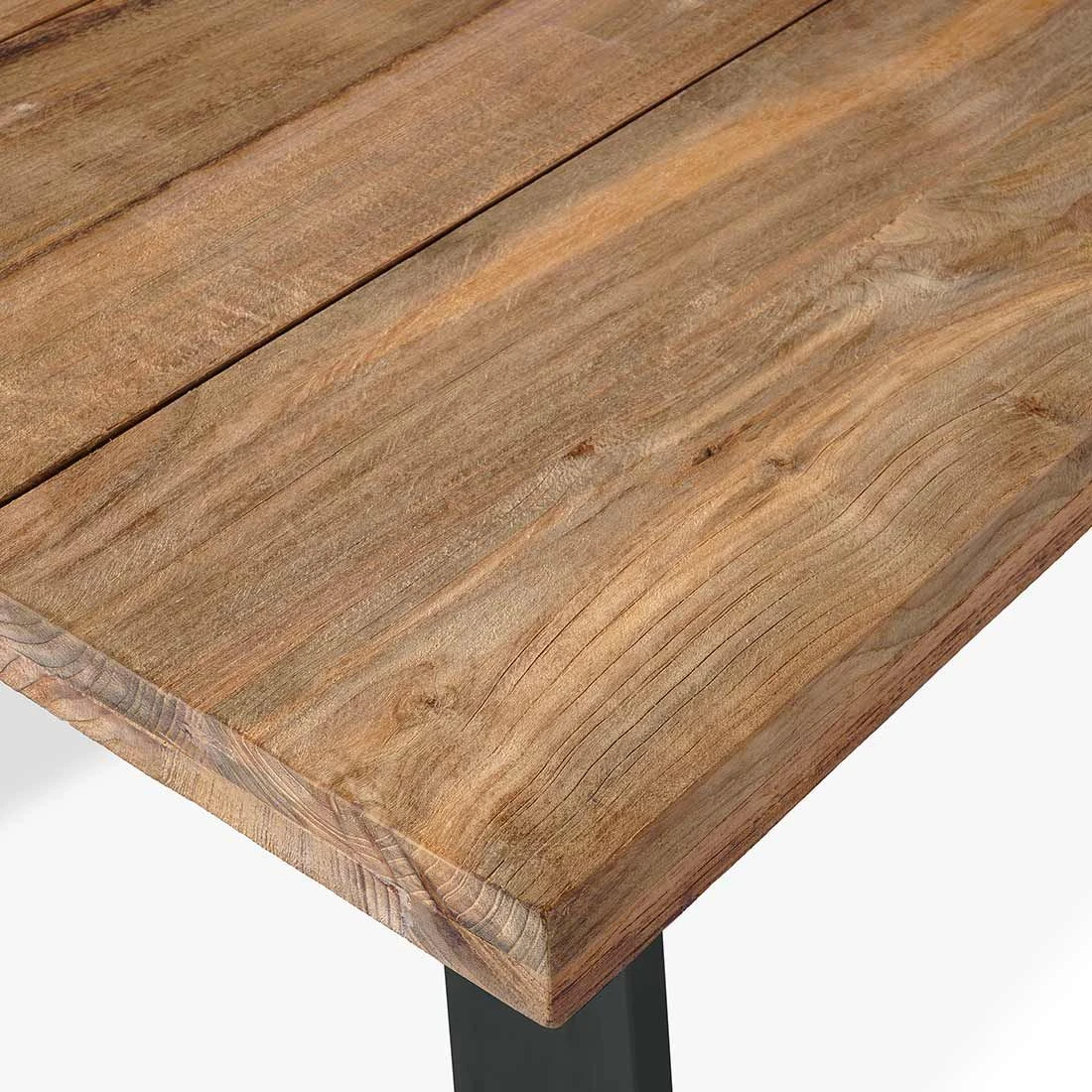 OUTLIV. Ohio Gartenmöbelset 3-tlg. Tisch 200x100cm Edelstahl/Teak recycelt Charcoal/Teak Recycelt