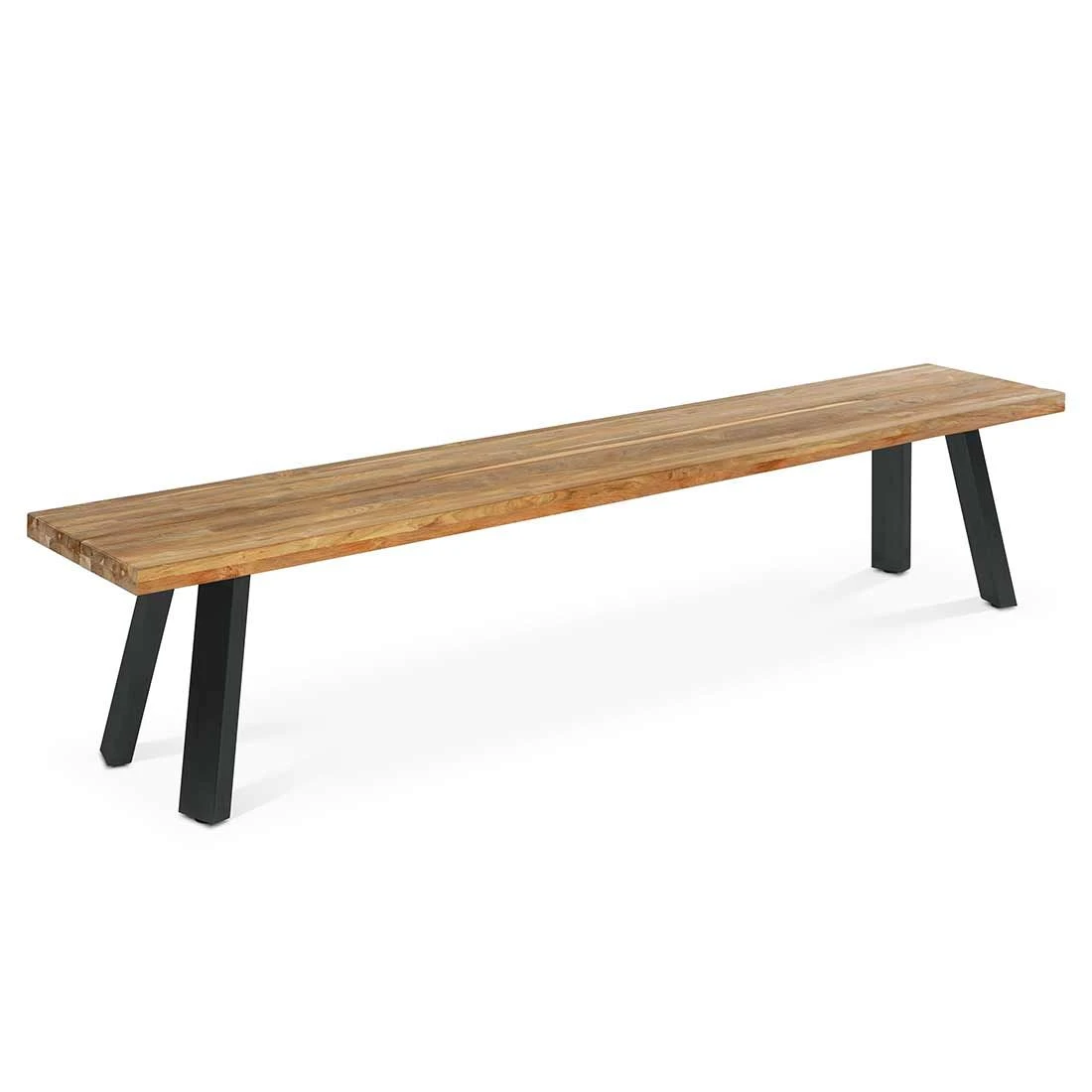 OUTLIV. Ohio Gartenmöbelset 3-tlg. Tisch 200x100cm Edelstahl/Teak recycelt Charcoal/Teak Recycelt