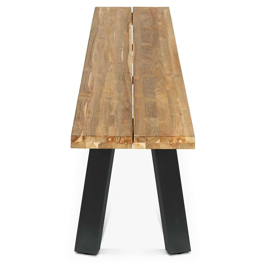 OUTLIV. Ohio Gartenmöbelset 3-tlg. Tisch 200x100cm Edelstahl/Teak recycelt Charcoal/Teak Recycelt