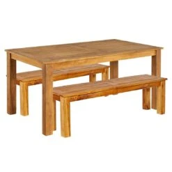 OUTLIV. Ontako Gartenmöbelset 3-tlg. Tisch 160x90cm Teak Natur