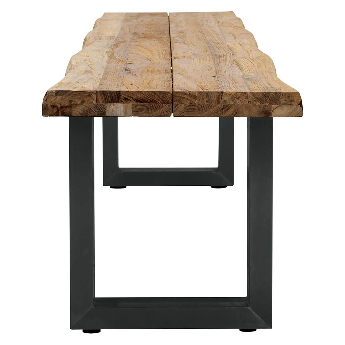 OUTLIV. Orlando Gartenbank 240cm Edelstahl/Teak Recycelt Charcoal/Teak Recycelt