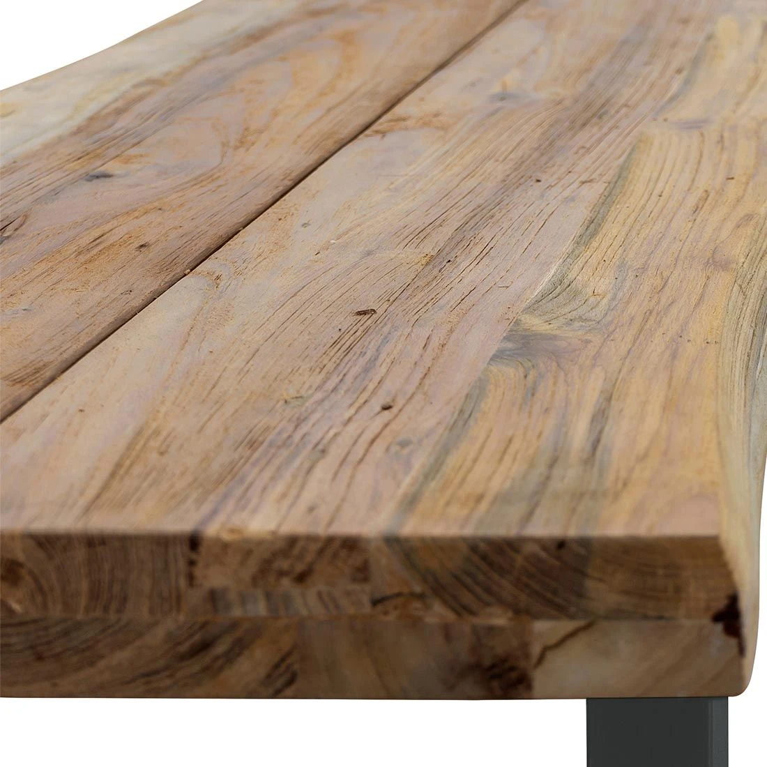 OUTLIV. Orlando Gartenbank Edelstahl/Teak Recycelt Charcoal/Teak Recycelt