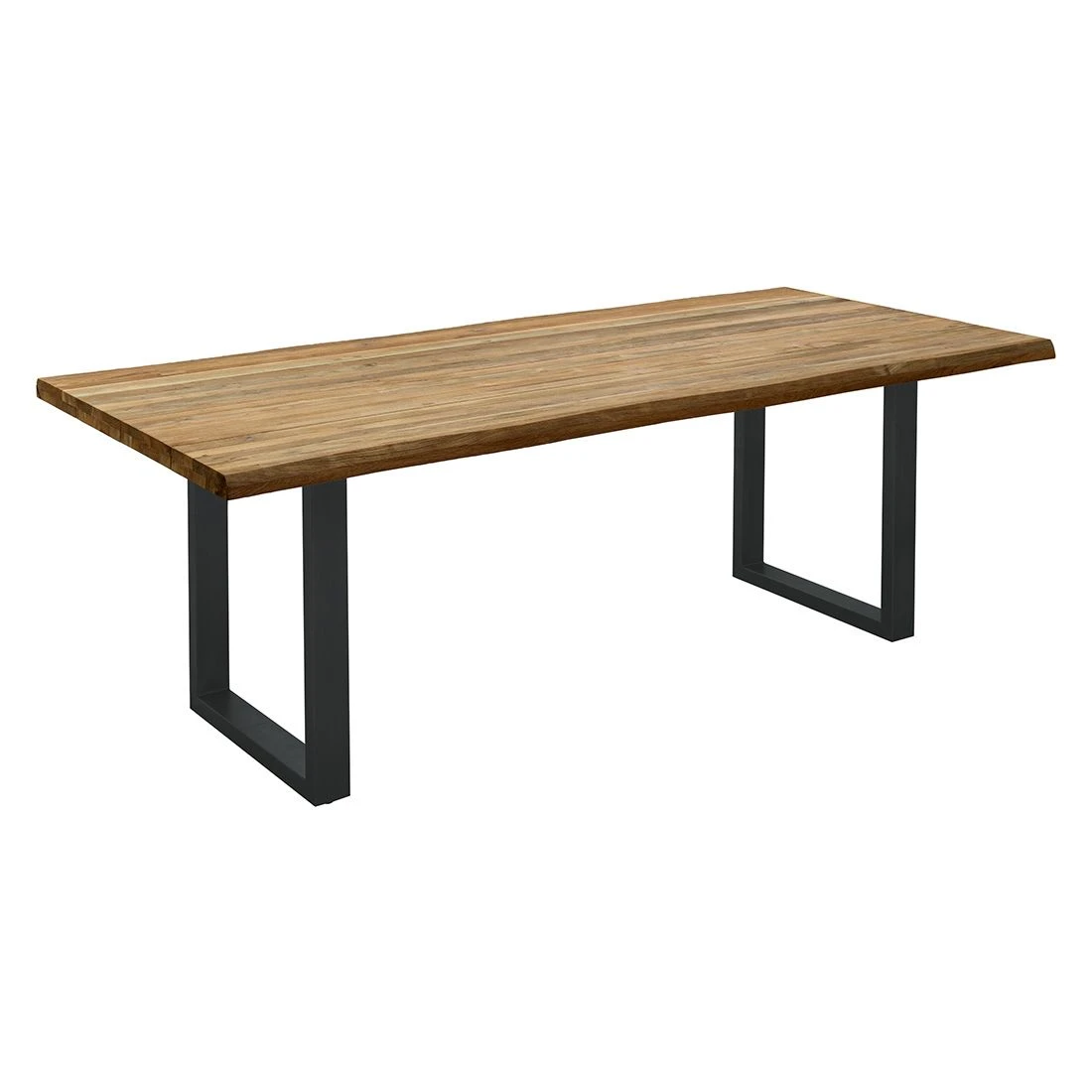 OUTLIV. Orlando Gartentisch 240x100cm Edelstahl/Teak Recycelt Charcoal/Teak Recycelt