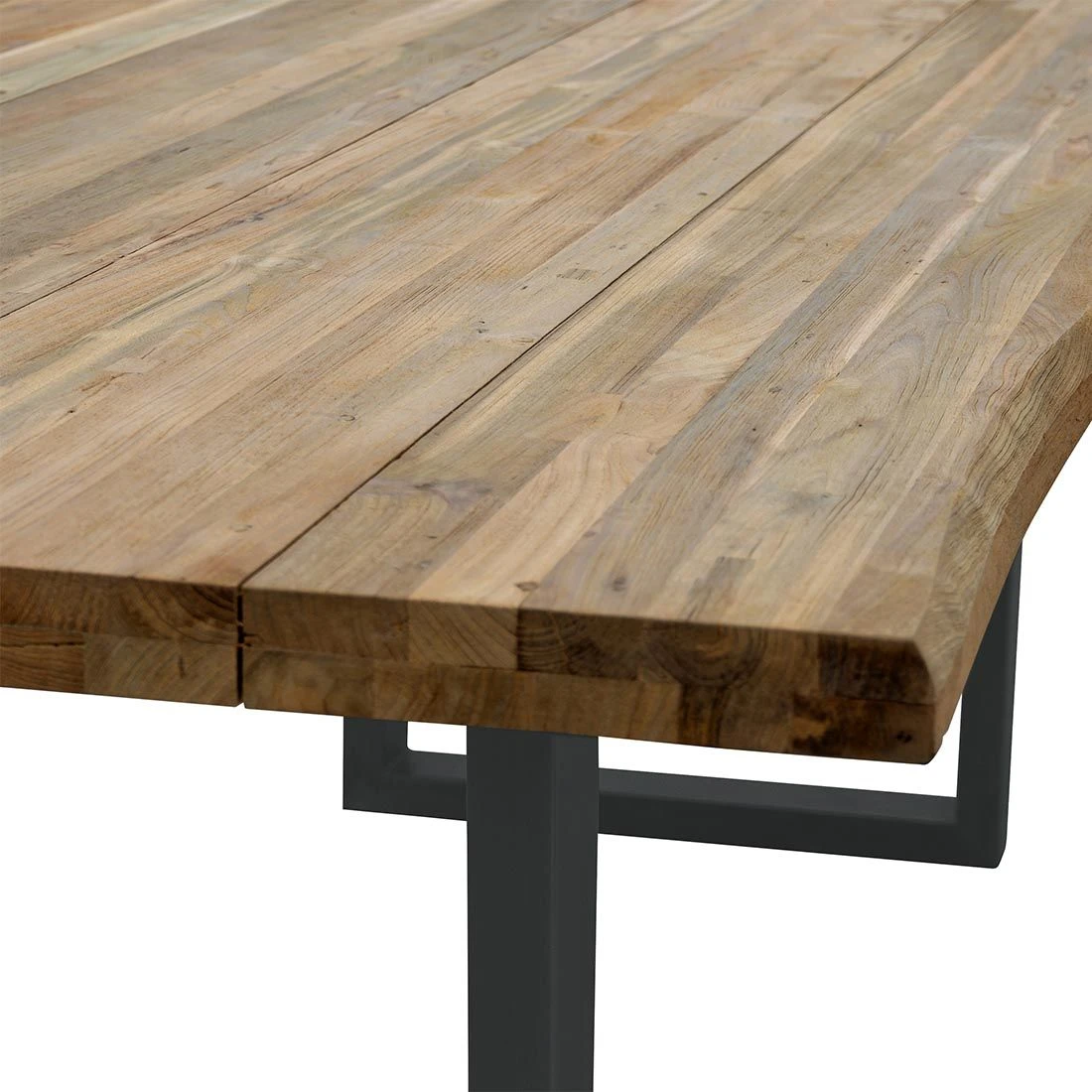 OUTLIV. Orlando Gartentisch 240x100cm Edelstahl/Teak Recycelt Charcoal/Teak Recycelt