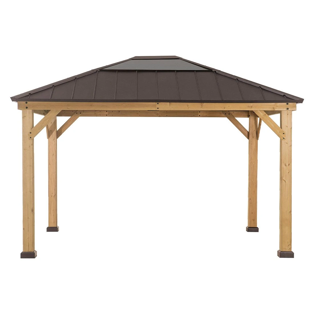 OUTLIV. Gartenpavillon Zedernholz/Stahl Braun