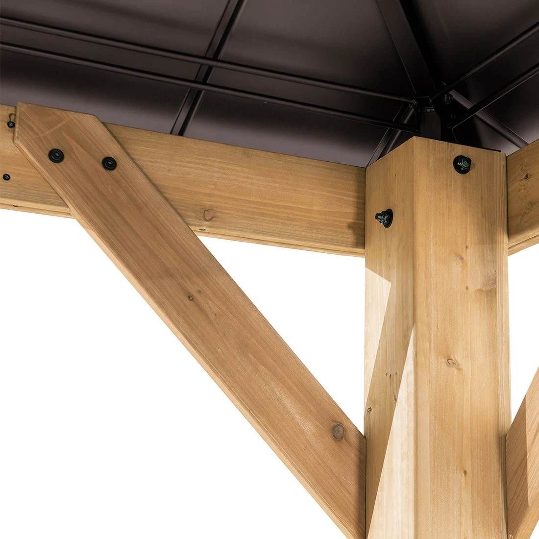 OUTLIV. Gartenpavillon Zedernholz/Stahl Braun