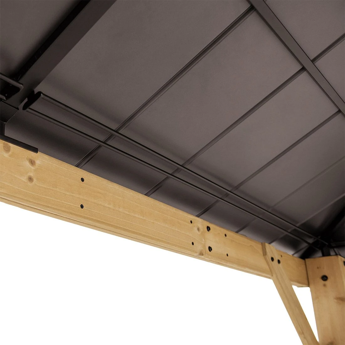 OUTLIV. Gartenpavillon Zedernholz/Stahl Braun