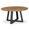OUTLIV. Atlanta Gartentisch Ø130cm Aluminium/Teak Recycelt Charcoal/Teak Recycelt