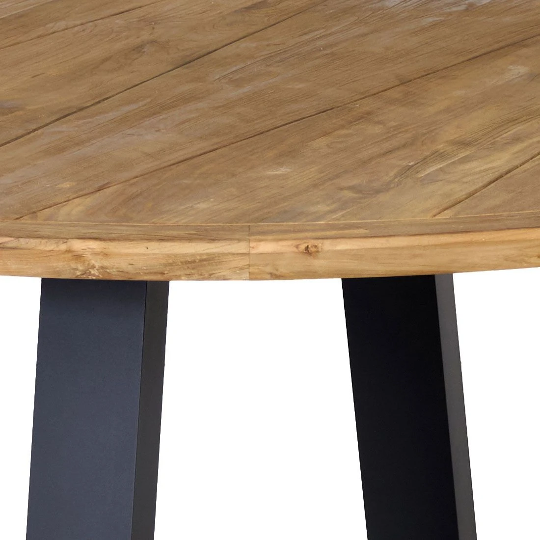 OUTLIV. Atlanta Gartentisch Ø150cm Aluminium/Teak Anthrazit/Natur