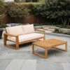 OUTLIV. Santa Cruz Loungeset 2-tlg. Akazie/Polyester Natur/Ecru