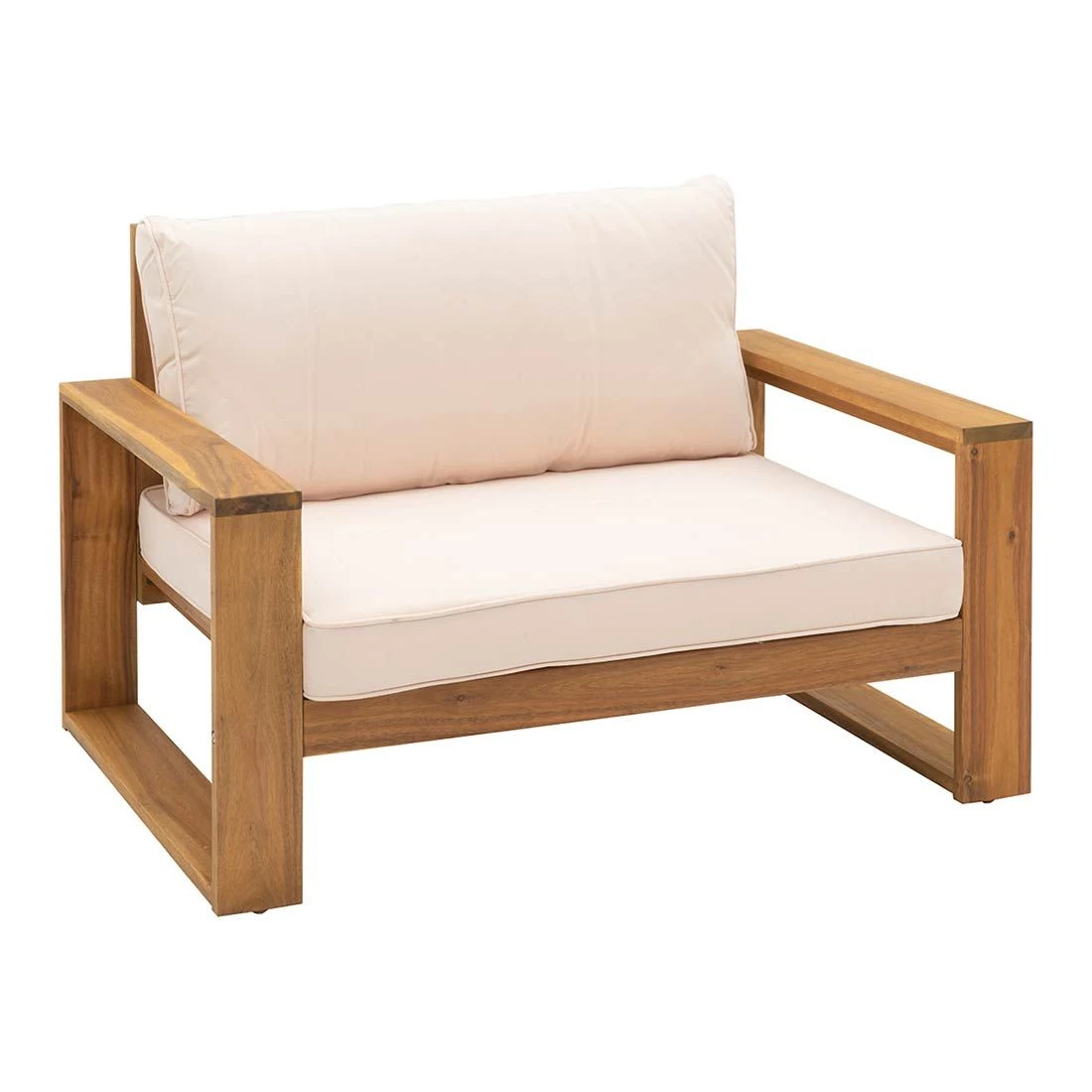 OUTLIV. Santa Cruz Loungeset 3-tlg. Akazie/Polyester Natur/Ecru