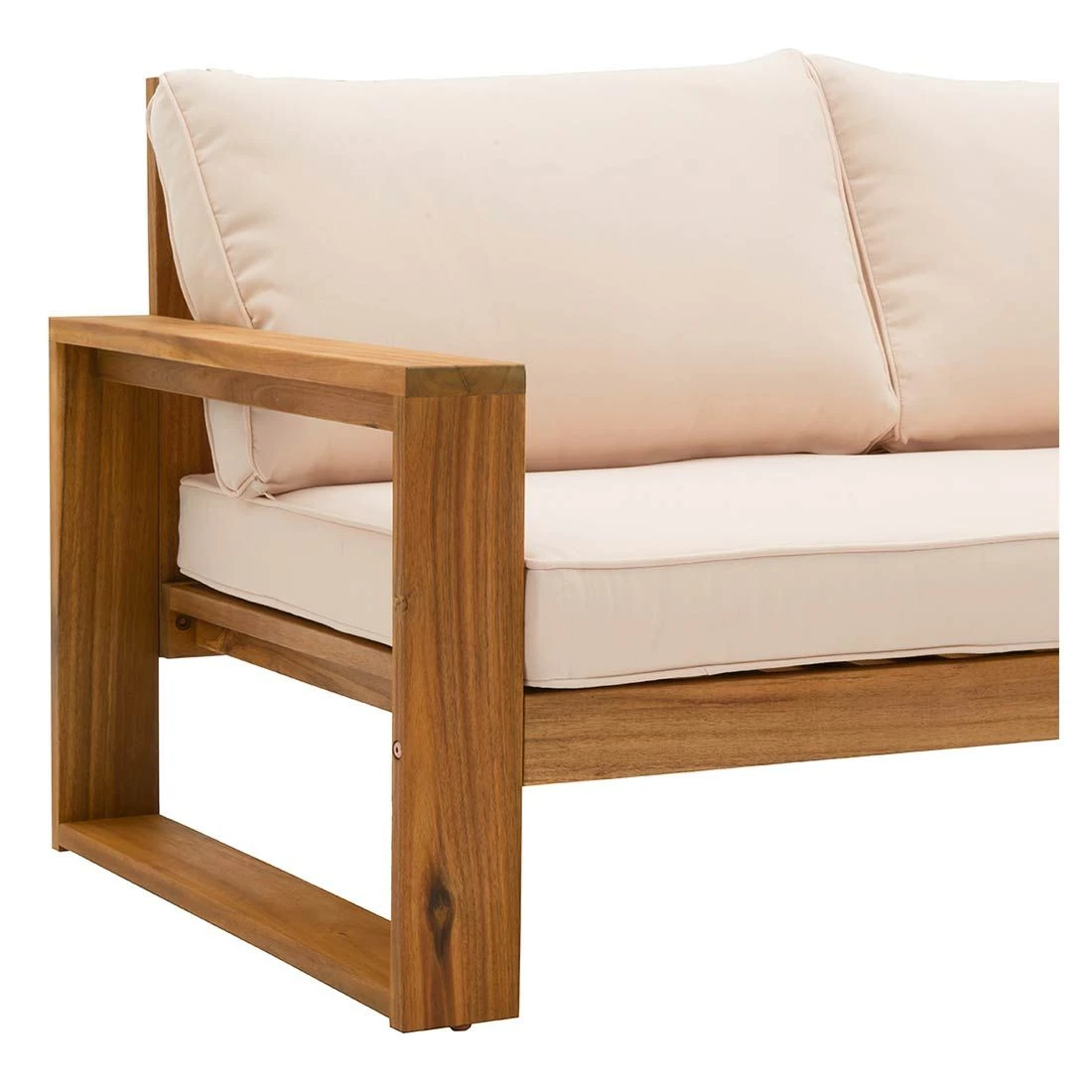 OUTLIV. Santa Cruz Loungeset 4-tlg. Akazie/Polyester Natur/Ecru