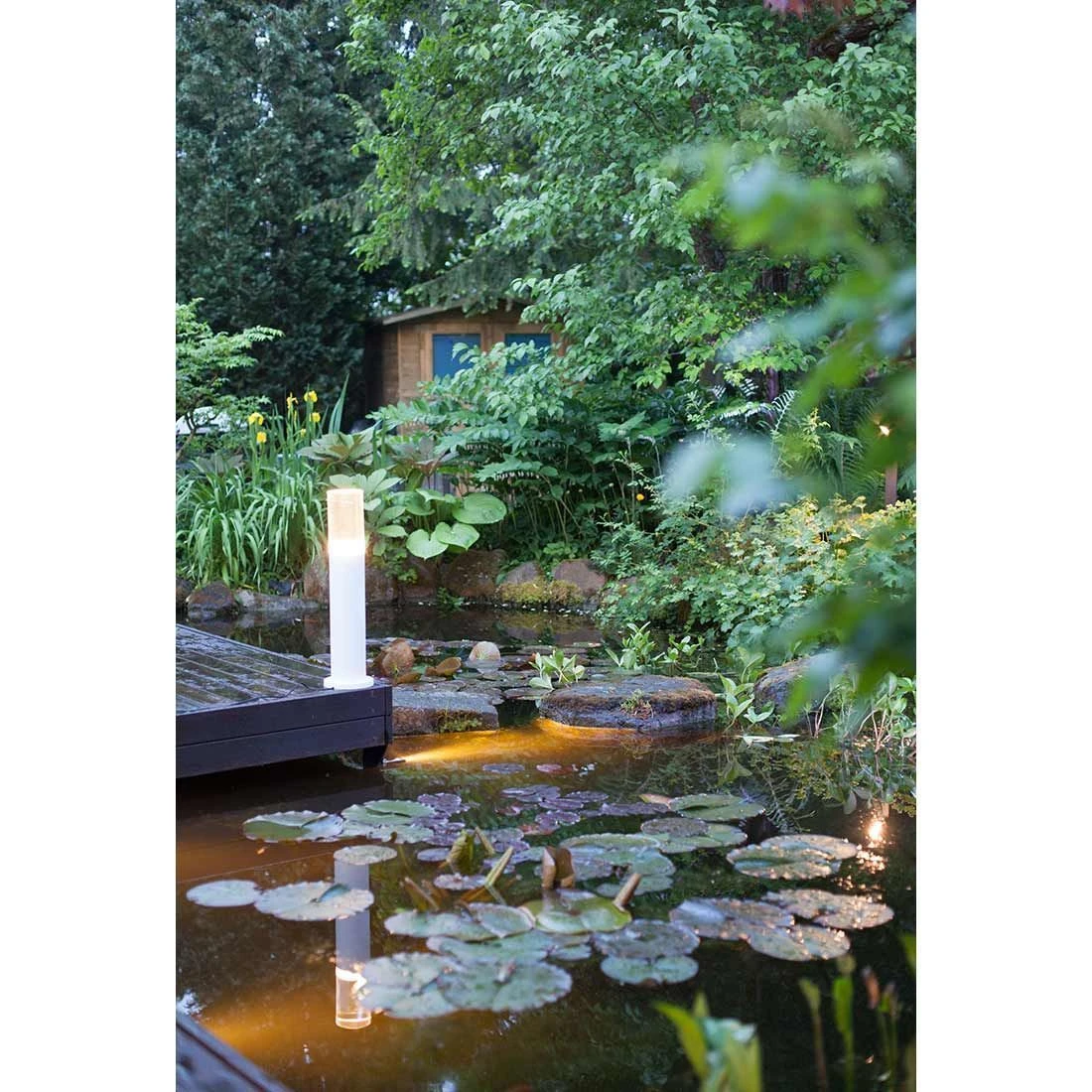 OUTLIV. Smart Light Starter-Set "3x Gartenleuchten mit Dämmerungssensor" Silber/Schwarz