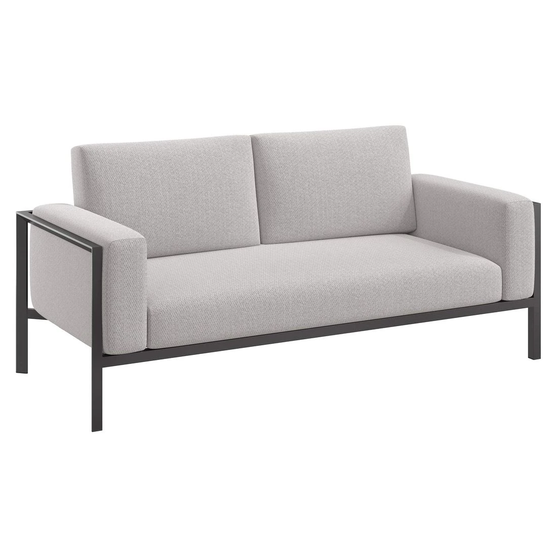 OUTLIV. Toskana Gartensofa Aluminium/Sunproof Anthrazit/Hellgrau