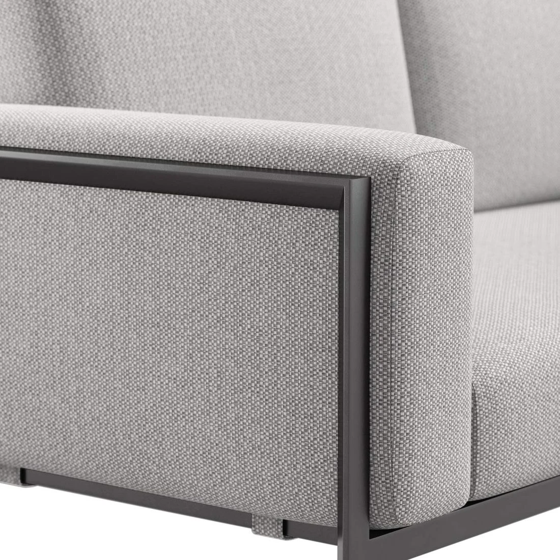 OUTLIV. Toskana Gartensofa Aluminium/Sunproof Anthrazit/Hellgrau