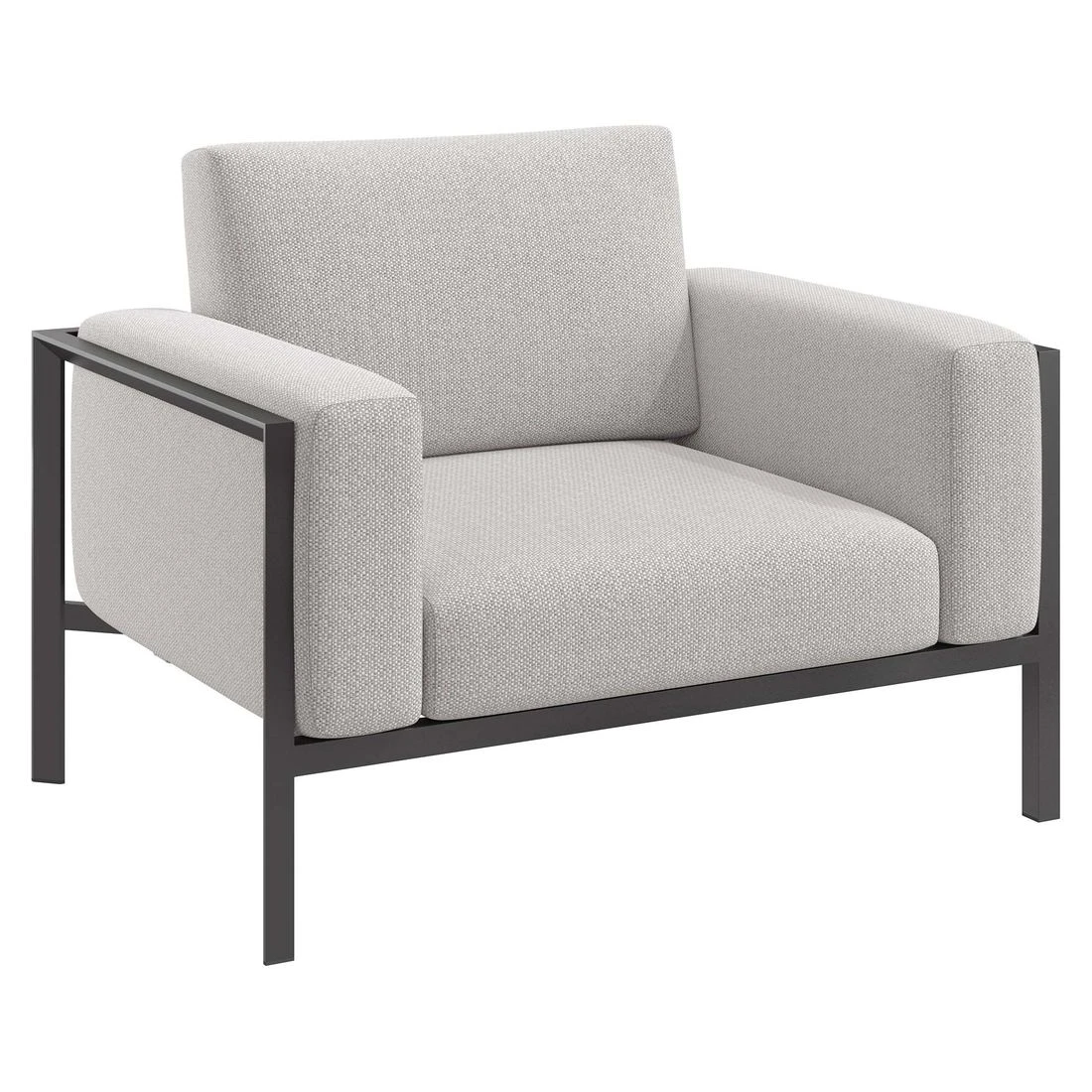 OUTLIV. Toskana Loungesessel Aluminium/Sunproof Anthrazit/Hellgrau