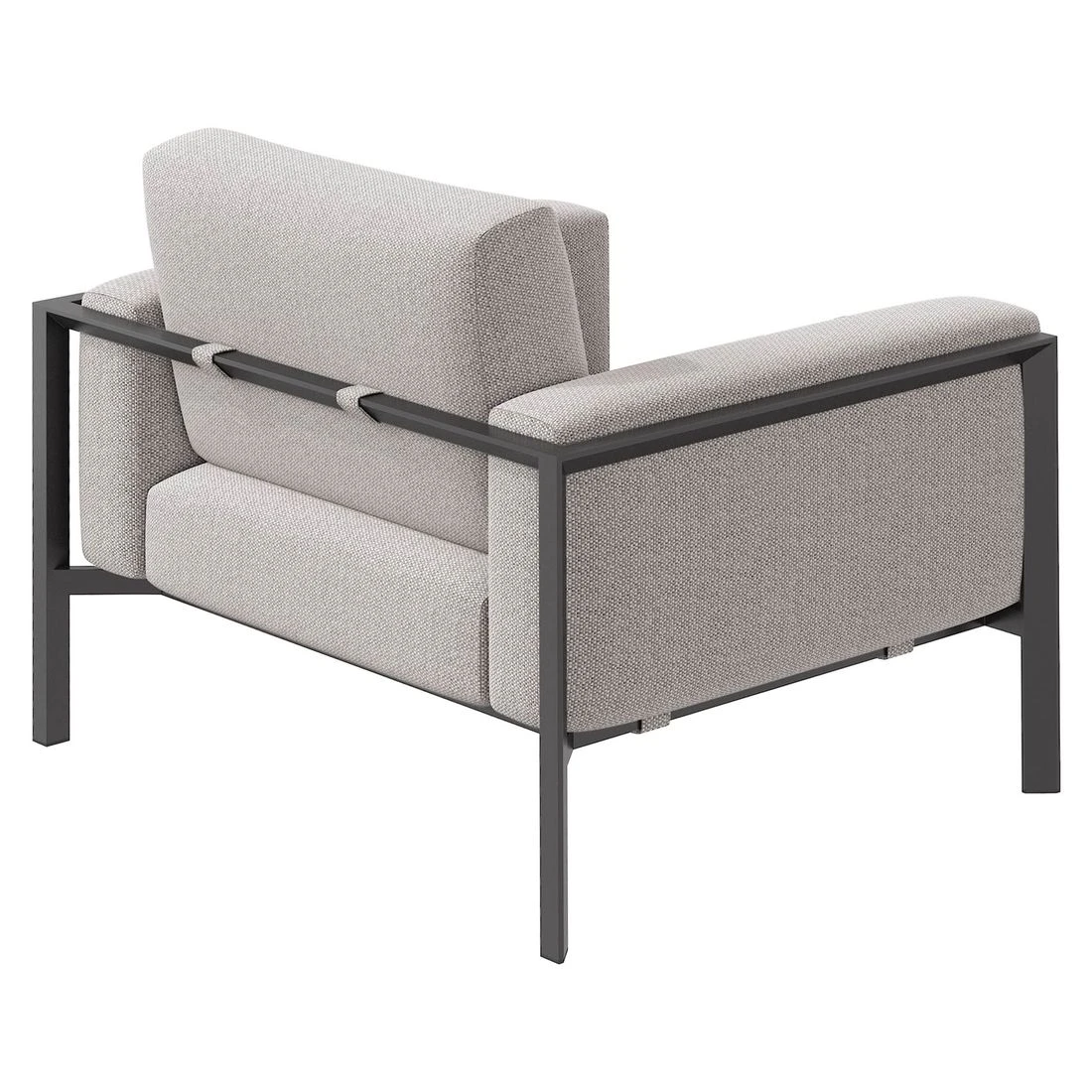 OUTLIV. Toskana Loungesessel Aluminium/Sunproof Anthrazit/Hellgrau