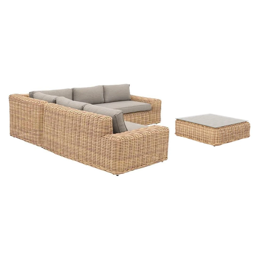 OUTLIV. Yate Ecklounge 4tlg. Geflecht/Olefin Mixed Brown